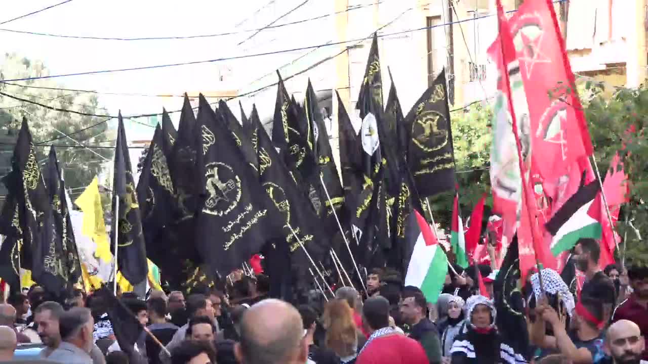 مسيرة للفصائل الفلسطينية في بيروت دعما لغزة - طوفان الأقصى